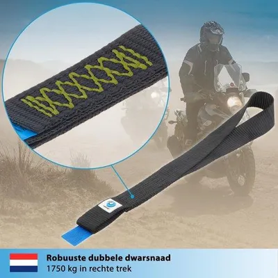 Obrázek produktu pro Upínací popruhy, délka 45 cm, šířka 35 mm, černé, 2 ks