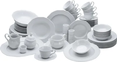 Obrázok produktu pre CreaTable, 16072, Arianne White, Kombinovaný servis 61 ks, porcelán