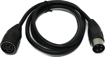 Produktbild von S-Video Kabel 100 cm Din 4 Pin Stecker zu Buchse in Schwarz | System-S