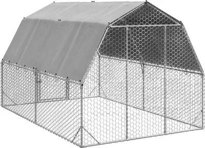 Zdjęcie produktu dla vidaXL Kurnik z dachem 2,5x4x2,25 m Stal ocynkowana