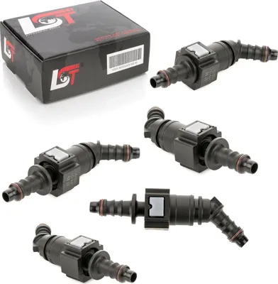 Produktbild von 5x Schnellkupplung mit Gegenstück Set Kraftstoffleitung abgewinkelt 7,89 - 8 mm