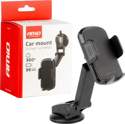Produktbild von Telefonhalter Auto Scheibe & Cockpit AMIO-04135 - Anpassbar & Stabil