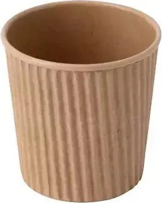 Produktbild von Kraft-Wellpappenbecher, Dispersionsbecher, 120 ml, Durchmesser 62 mm, 25 Stück.