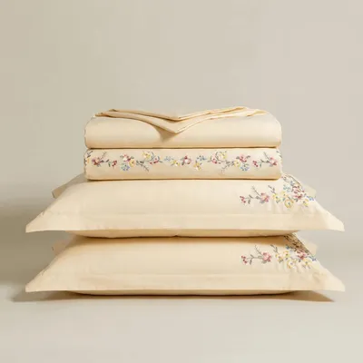 Produktbild von Bestickte PREMIUM Baumwoll-Satin-Bettwäsche Roses