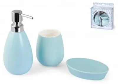 Immagine prodotto di H&H Set 3 Pezzi In Vetroceramica Azzurro