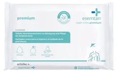 Zdjęcie produktu dla Rękawiczki do mycia Esemtan Premium, 8 szt. | Opakowanie (8 sztuk)
