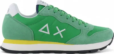 A single green sneaker shown from the side against a white background.