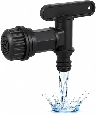 Imagen del producto de Válvula de desagüe con filtro, de 3/4 de pulgada, con rosca de 26 mm, para depósitos de agua de lluvia