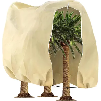 Productafbeelding van Beschermhoes voor planten, winterbescherming, zak voor planten in potten, vorstbescherming met trekkoord, 300x300 cm