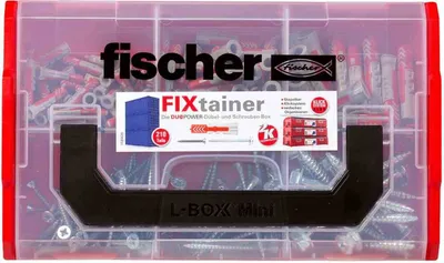 Obrázek produktu pro fischer 535969 fischer L-Boxx mini DuoPower 535969 Dübel- und Schrauben-Sortiment, 210 St.