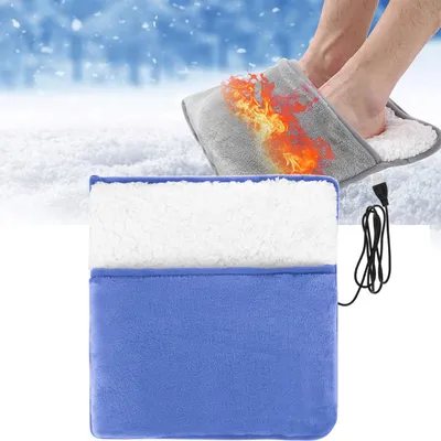 Immagine prodotto di Scaldapiedi riscaldato via USB, cuscinetto riscaldante per i piedi, comodo cuscino elettrico per i piedi, blu