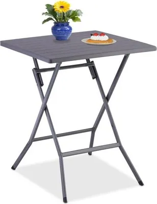 Productafbeelding van Een 3-delige set balkonmeubels met een houten uitstraling