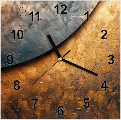 Produktbild von Wanduhr aus Glas mit Motiv Abstraktes Metall- 30 x 30 cm - inkl. Aufhängesystem