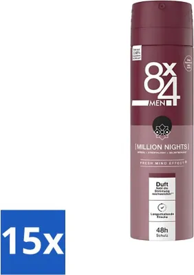 Produktbild von 8 x 4 Deodorant Spray Men - Nr. 18 Millions Nights - Deodorant - Für Männer - 150 ml - Vorteilspack - 15 Stücke