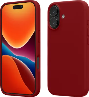 Produktbild von kwmobile Handyhülle für iPhone 17 Hülle, für iPhone 17 Case - Hülle Silikon - kabelloses Laden - Rhabarber Rot