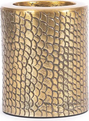 Image de Bougeoir aluminium laiton 10x10x13cm