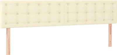 Produktbild von vidaXL Kopfteile Creme 200x5x78/88 cm Kunstleder