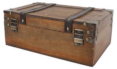Obrázek produktu pro Solidchoice – Retro kufr z dřeva, sloužící jako dekorativní úložný box