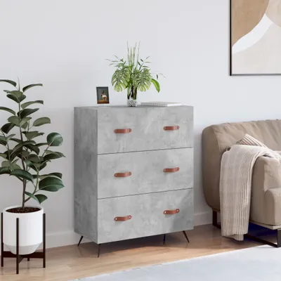 Produktbild von [Home] Kommode Betongrau 69,5x34x90 cm Holzwerkstoff , Neue Mode 2024 im häuslichen Leben