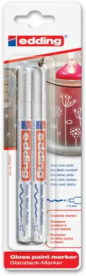 Zdjęcie produktu dla Edding e-751, Biały, Biały, Drobny, Końcówka pociskowa, Okrągły, 1 mm