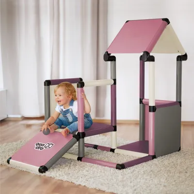 Image de Quadro Adventure Home Maison de jeu modulaire dès 6 mois, 26 modèles, pour intérieur et extérieur, 220 pièces – Berry