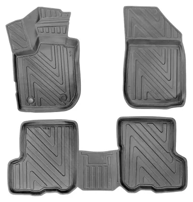 Produktbild von 3D Auto Fussmatten für Dacia Sandero (1.Gen) 2007-2012 Carbon-Optik
