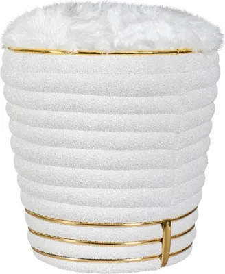 Produktbild von Hocker Doric 310 Weiß / Gold