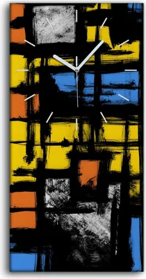 Produktbild von Wandbild Leinwand Bilder Wanduhr Geräuschlos 30x60 Malerei Abstrakte Kunst - weiße Hände