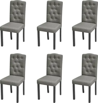 Produktbild von Esszimmerstühle 6 Stk. Grau Stoff , Esszimmerstühle Design 2024