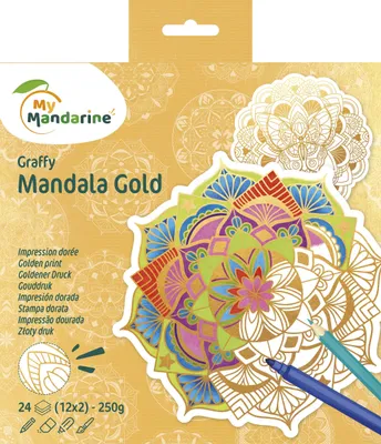 Produktbild von My Mandarine 5x Graffy Mandala Gold - Gold GY172C
