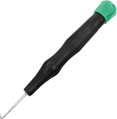 Produktbild von Besaitungsmaschine für Badminton-/Tennisschläger, schwarzer Kunststoffgriff, Einfädelhaken, professionelles Wartungswerkzeug