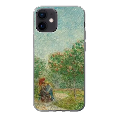 Produktbild von MuchoWow® Handyhülle Schutzhülle Hülle für iPhone 12 Garten mit Liebenden - Vincent van Gogh Silikon Softcase Handy Hülle - Schutzhülle