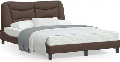 Produktbild von Maison Exclusive - Bettgestell mit LED ohne Matratze "Hvar" Braun 120x200 cm