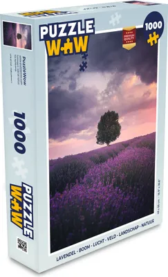 Obrázek produktu pro MuchoWow MuchoWow® Puzzle 1000 ks Levandule - Strom - Obloha - Pole - Krajina - Příroda