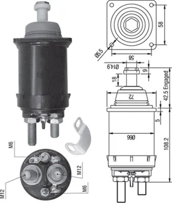 Produktbild von MAGNETI MARELLI 940113050314 Magnetschalter für Starter/Anlasser