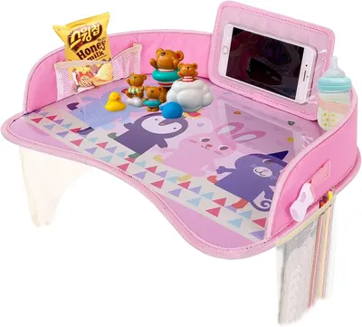 Produktbild von Kindertisch für das Auto, waschbarer Spieltisch mit Organizern, 43x32x8 cm, für Kindersitz