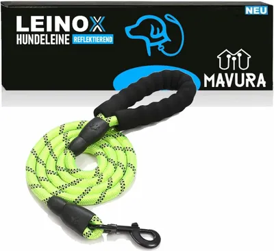 Immagine prodotto di LEINOX guinzaglio riflettente per cani guinzaglio da addestramento guinzaglio da jogging in nylon manico morbido