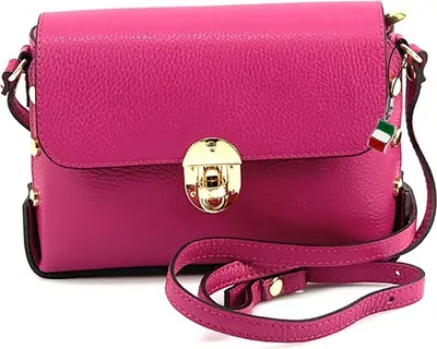 Image de Sac Florence en cuir rose fuchsia D2OTF808P