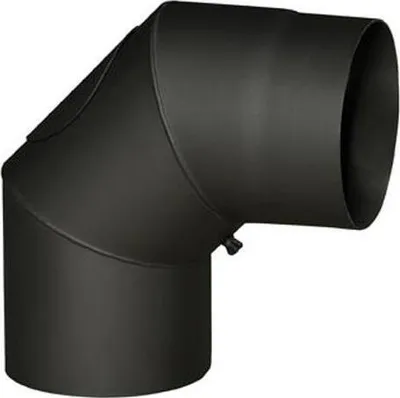 Produktbild von Rauchabzugskrümmer mit Reinigungsöffnung 150mm/90° schwarz