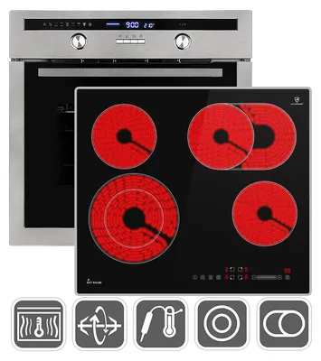 Image de Cuisinière: 60cm Four encastrable EB8013ED + 59cm Plaque Eletrique CH5901AL