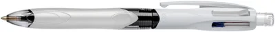 A single BIC multi-color ballpoint pen with a mechanical pencil is shown against a white background.