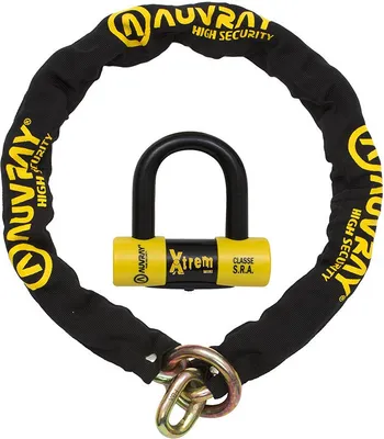Zdjęcie produktu dla AUVRAY zestaw łańcuch z ogniwem lasso z kłódką XTREM MINI - długość 120cm, średnica 13,5mm (klasa S.R.A.)