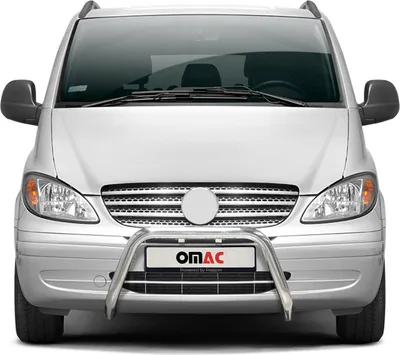Image de Pare-Buffle Avant Pour Mercedes Vito W639 2003-2010 Acier Inoxy Argent