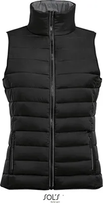 Image de SOLs 01437 | Bodywarmer Wave léger pour femmes - Couleur : Noir - Taille : XL