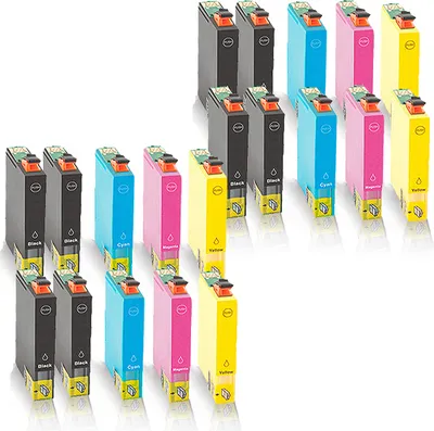 Produktbild von 20x kompatible Tintenpatronen für Epson WorkForce WF 3600 WF 3620DWF WF 3620WF WF 3640DTWF C13 T2701 4010 C13 T2702 4010 C13 T2703 4010 C13 T2704 4010 Black Cyan Magenta Yellow Sparset KCMY