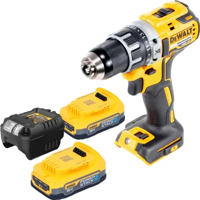 Produktbild von DeWalt DCD 791 E2 Akku Bohrschrauber 18 V 70 Nm Brushless + 2x Powerstack Akku 1,7 Ah + Ladegerät