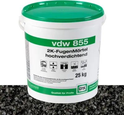 Produktbild von vdw 855 Fugenmörtel, hochverdichtend 25 kg Basalt
