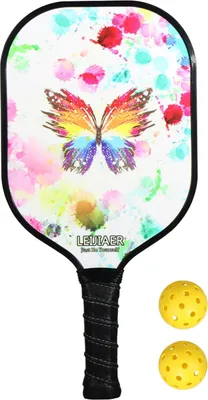 Produktbild von Ultralight Pickleball Paddle and Ball Set Pickle Ball Schlaeger mit Kohlefaseroberflaeche 1 Paddel mit 2 Baellen
