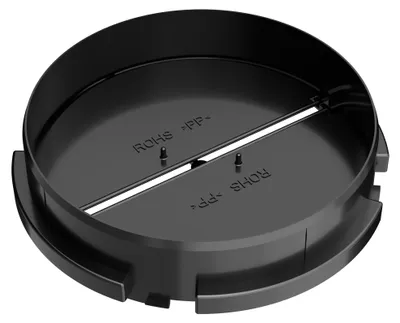 Runde Luftauslassabdeckung Ø 120 mm, 12 cm, schwarz
