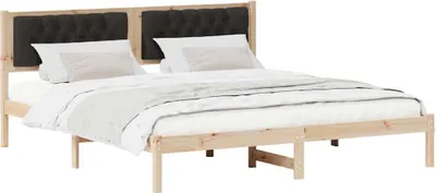 Obrázok produktu pre Rám postele Čierna 160 x 200 cm Masívne borovicové drevo